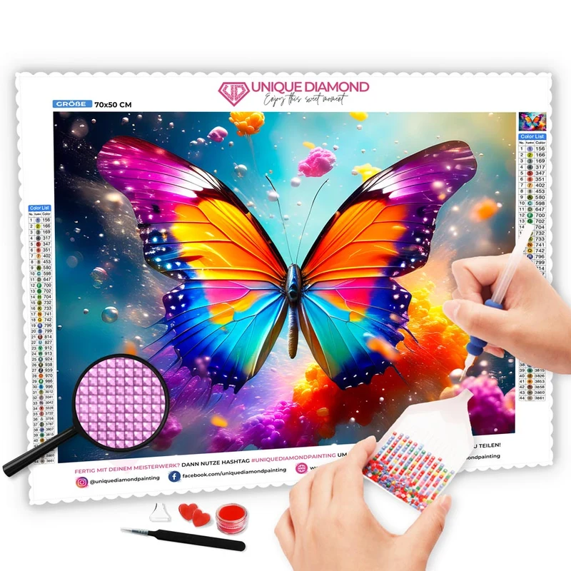 5D Diamond Painting – Colourful Butterfly