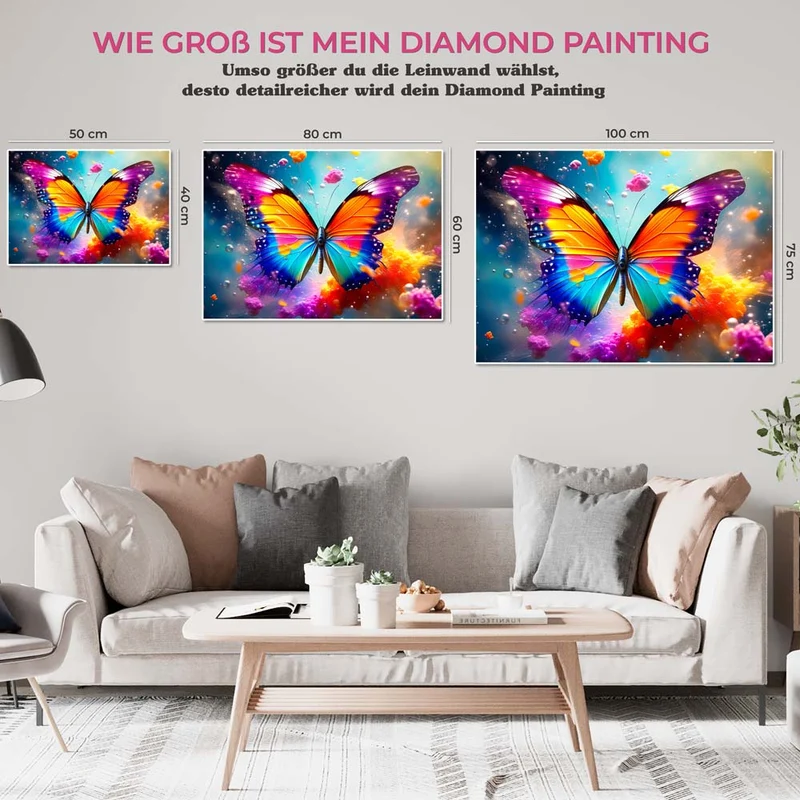 5D Diamond Painting – Colourful Butterfly