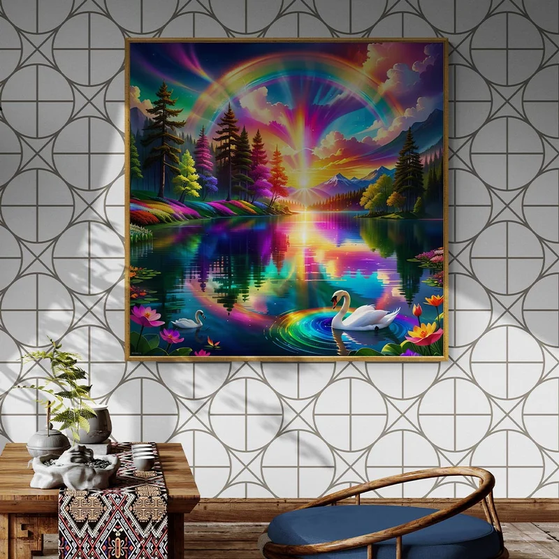 5D Diamond Painting – Farbige Landschaft