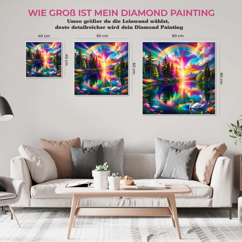 5D Diamond Painting – Farbige Landschaft