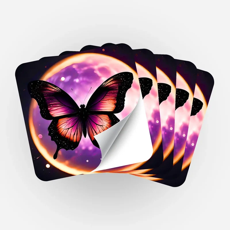 Aufkleber 5er-Set - Purple Moon