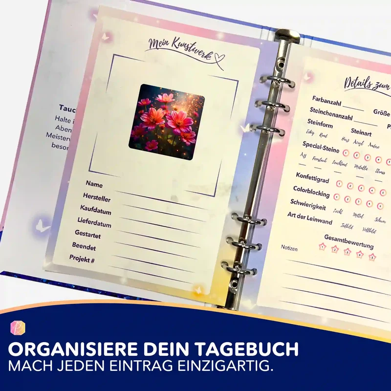 Aufkleber 5er-Set - Flower Sparkle