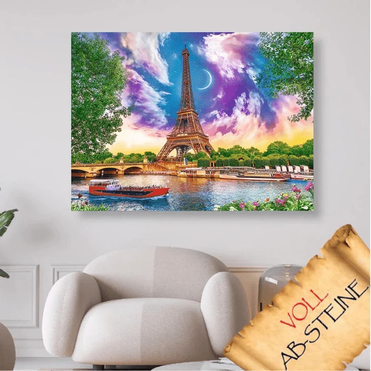 Eiffelturm an der Seine - Voll AB 5D DIY Diamond Painting
