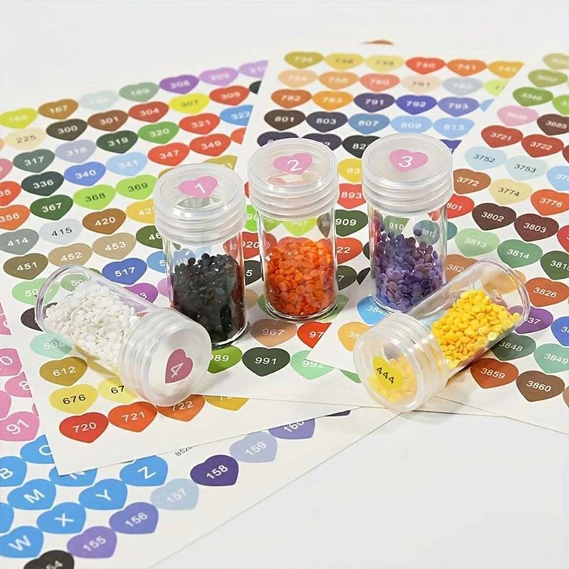 Diamond Painting 572 Herz DMC Etiketten