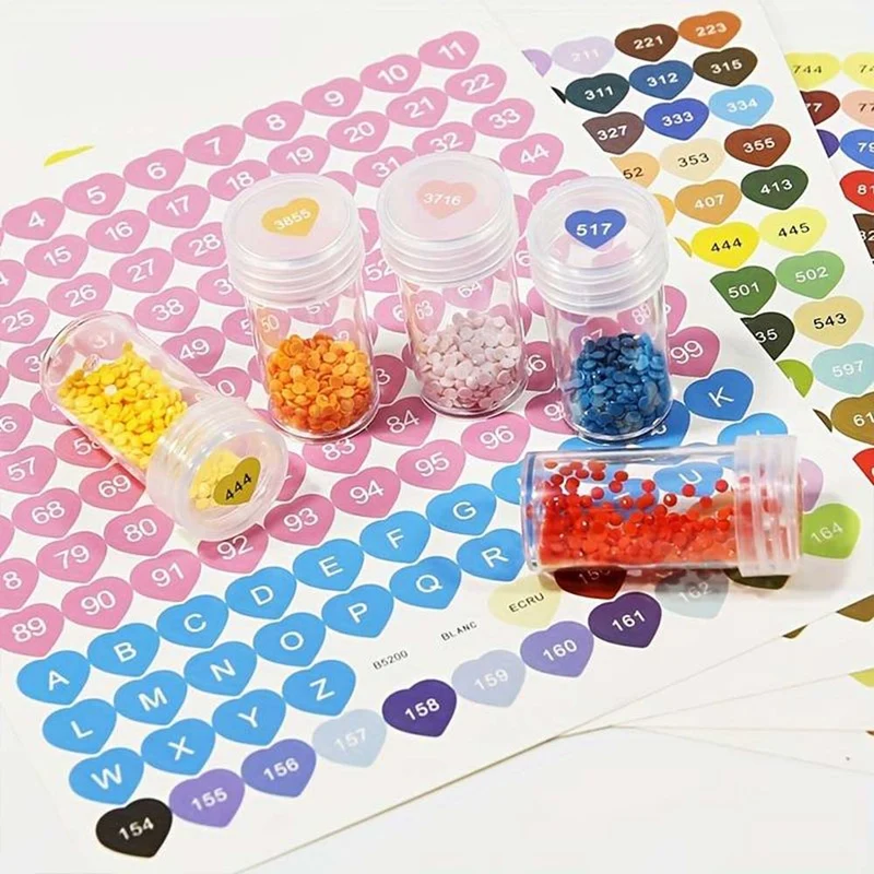 Diamond Painting 572 Herz DMC Etiketten