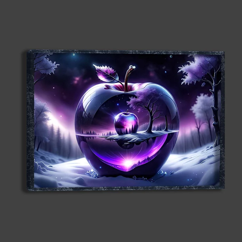5D Diamond Painting – Purple Landscape With Apple