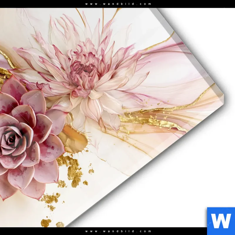 Acrylglasbild | Florale Harmonie | Rund