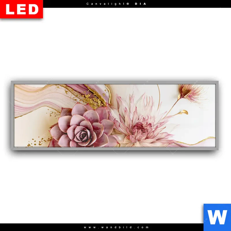 Leuchtbild Acrylglas Canvalight® DIA | Florale Harmonie | Panorama