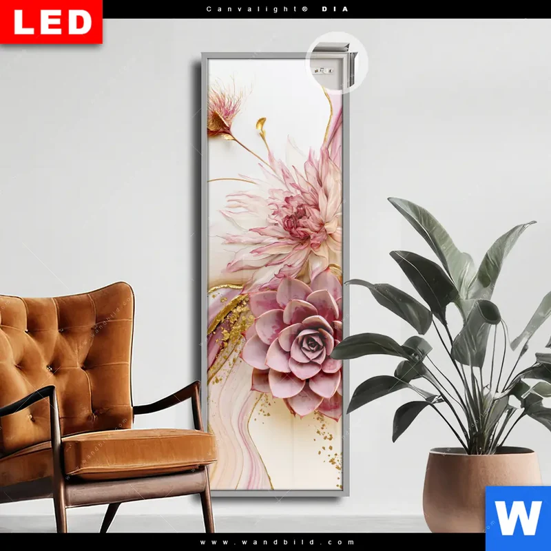 Leuchtbild Acrylglas Canvalight® DIA | Florale Harmonie | Schmal