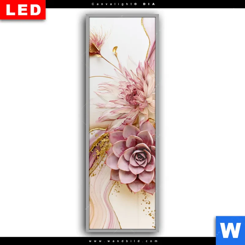 Leuchtbild Acrylglas Canvalight® DIA | Florale Harmonie | Schmal