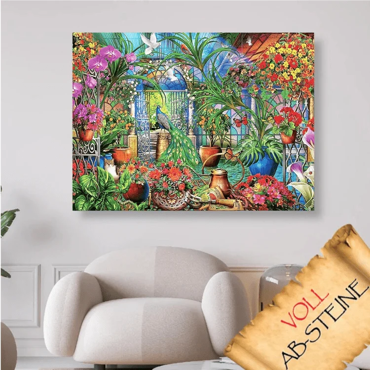 Das Blumenparadies - Voll AB 5D DIY Diamond Painting