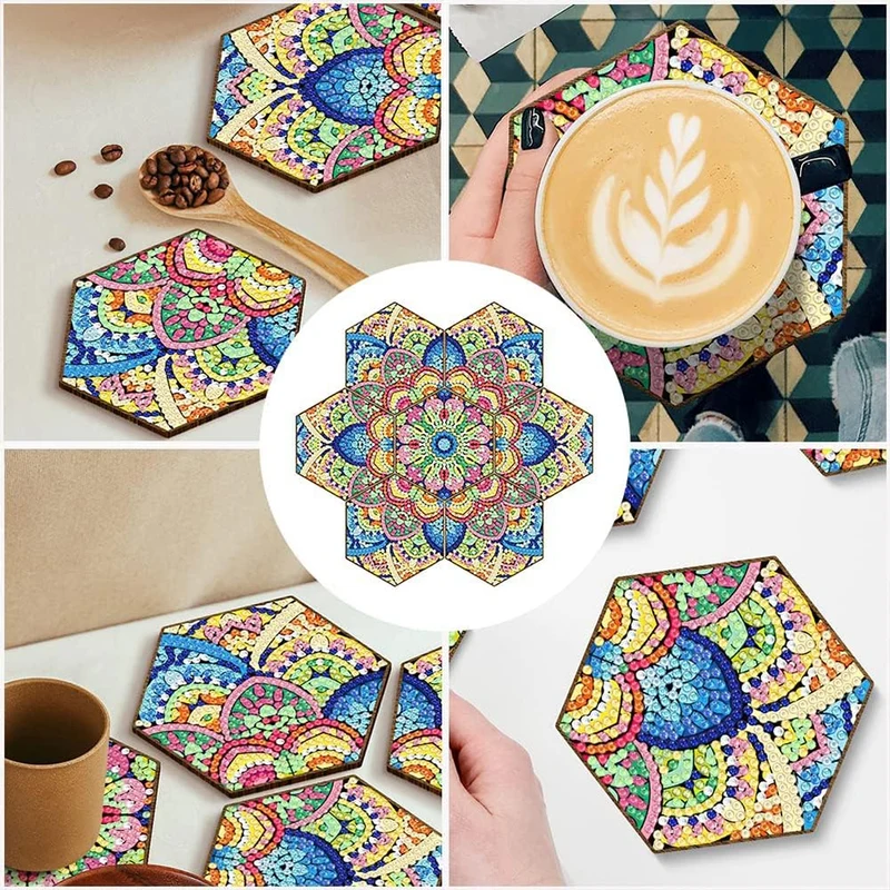 5D Diamond Painting Untersetzer Mandala