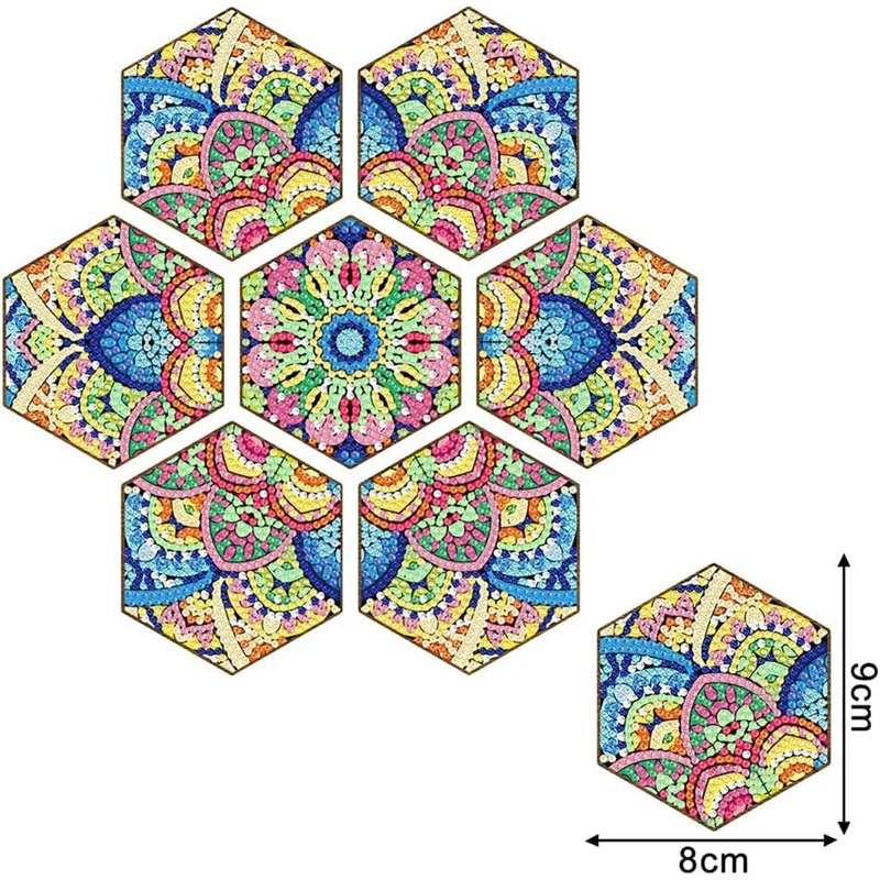 5D Diamond Painting Untersetzer Mandala