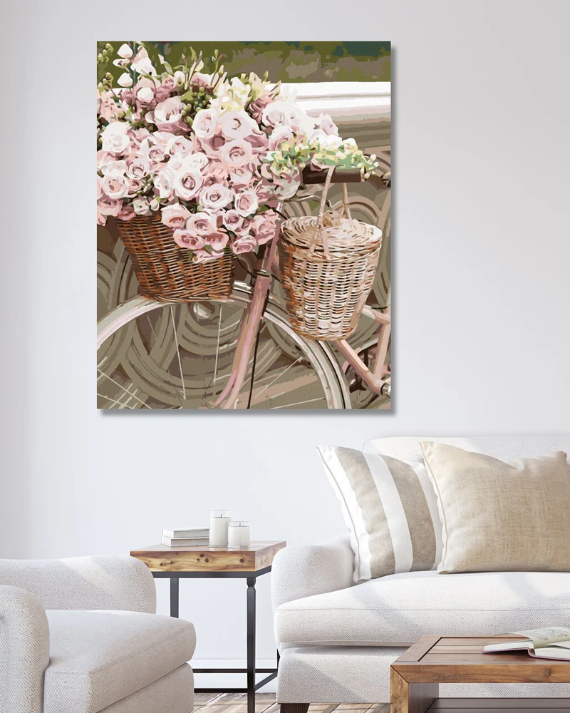 Diamond painting - BLUMEN IN EINEM FAHRRADKORB