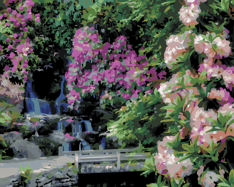 Diamond painting - BLUMEN BEI DER SCHLEUSE (DENNIS FRATES)