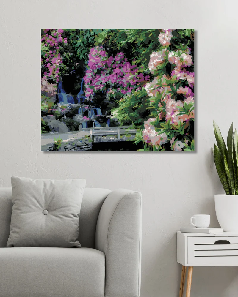 Diamond painting - BLUMEN BEI DER SCHLEUSE (DENNIS FRATES)