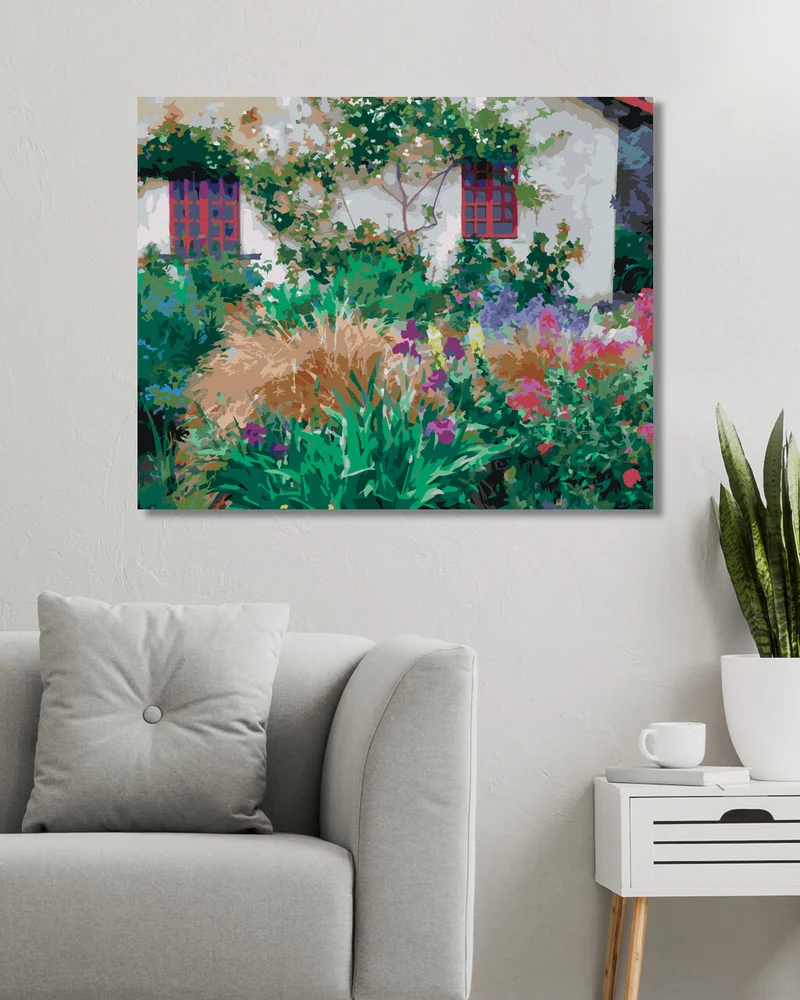Diamond painting - BLUMEN AM HAUS (DENNIS FRATES)
