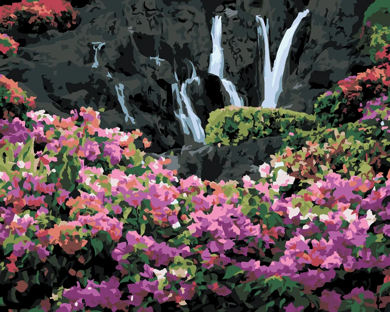 Diamond painting - BLUMEN ENTLANG DER SCHLEUSE (DENNIS FRATES)