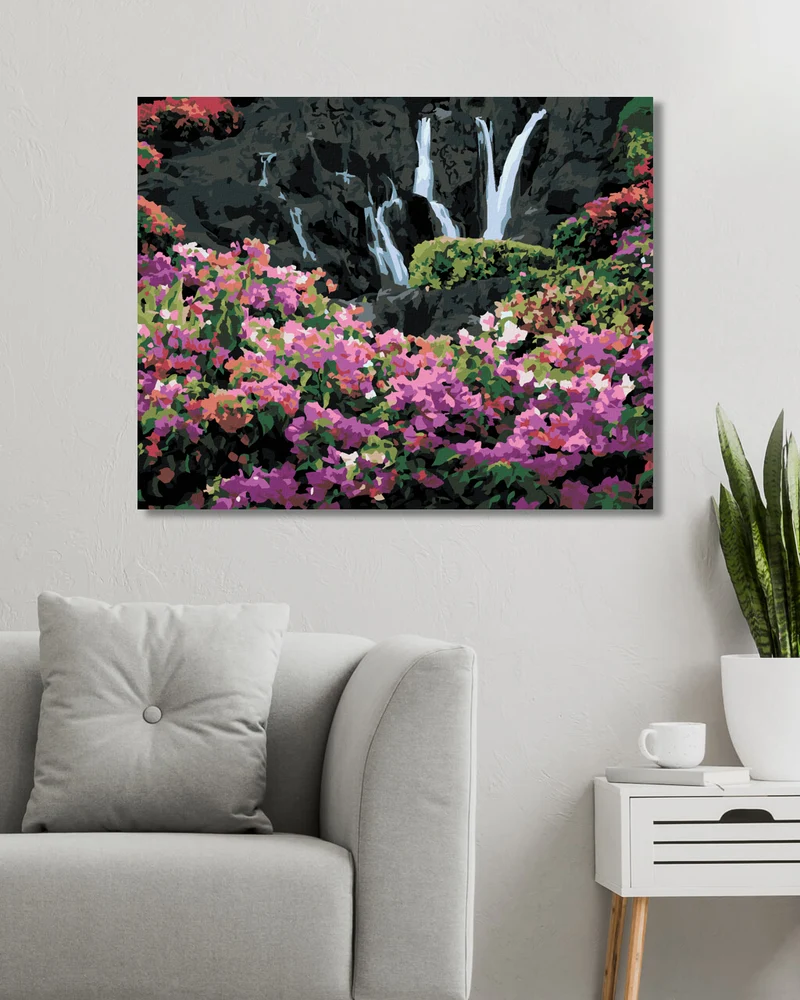 Diamond painting - BLUMEN ENTLANG DER SCHLEUSE (DENNIS FRATES)