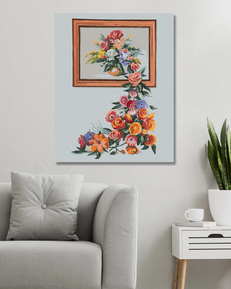 Diamond painting - BLUMEN UND EIN GEMÄLDE (D. RUSTY RUST)