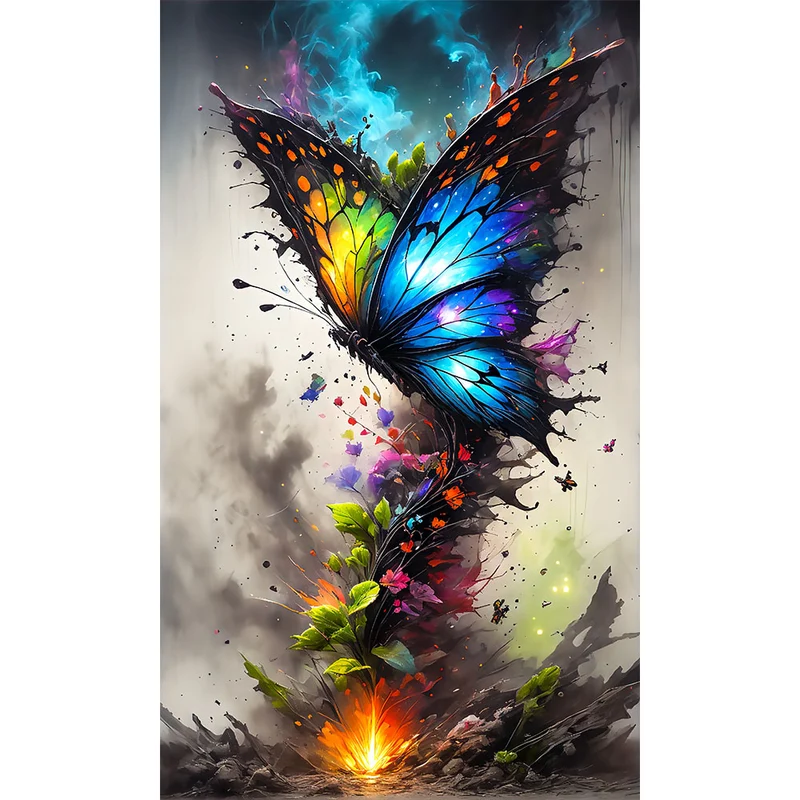 5D Diamond Painting – Glowing Butterfly
