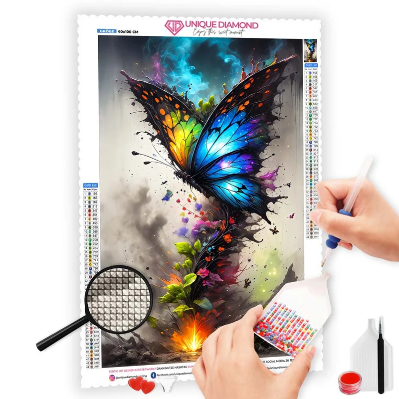 5D Diamond Painting – Glowing Butterfly