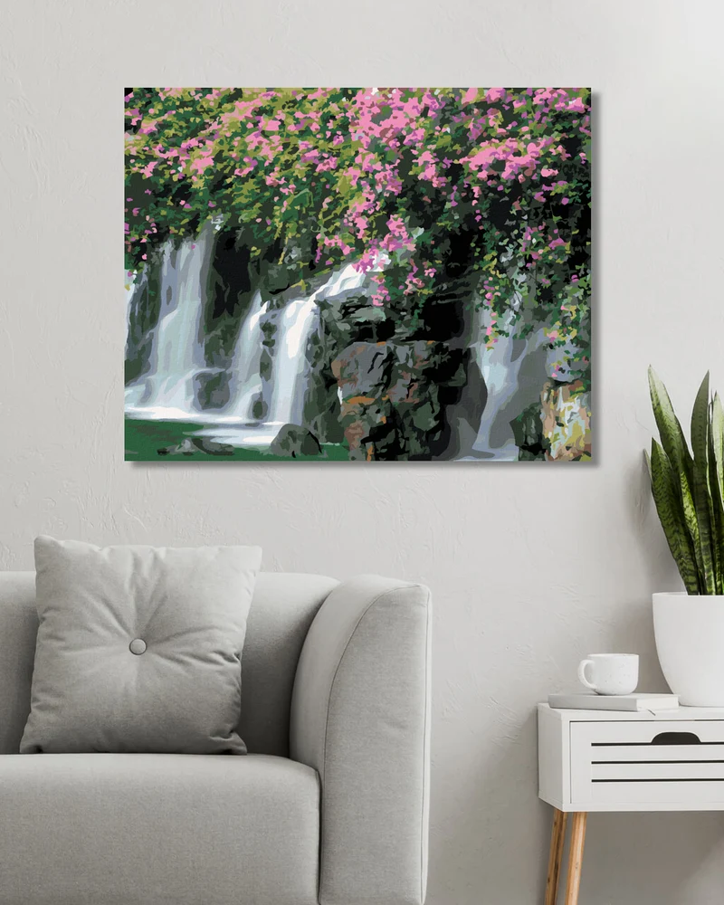 Diamond painting - BLUMEN ÜBER EINEM SCHLEUSE (DENNIS FRATES)