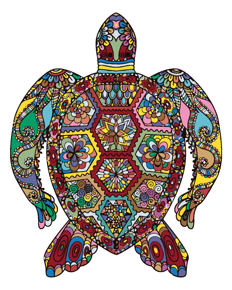Diamond painting - BLUMENSCHILDKRÖTE