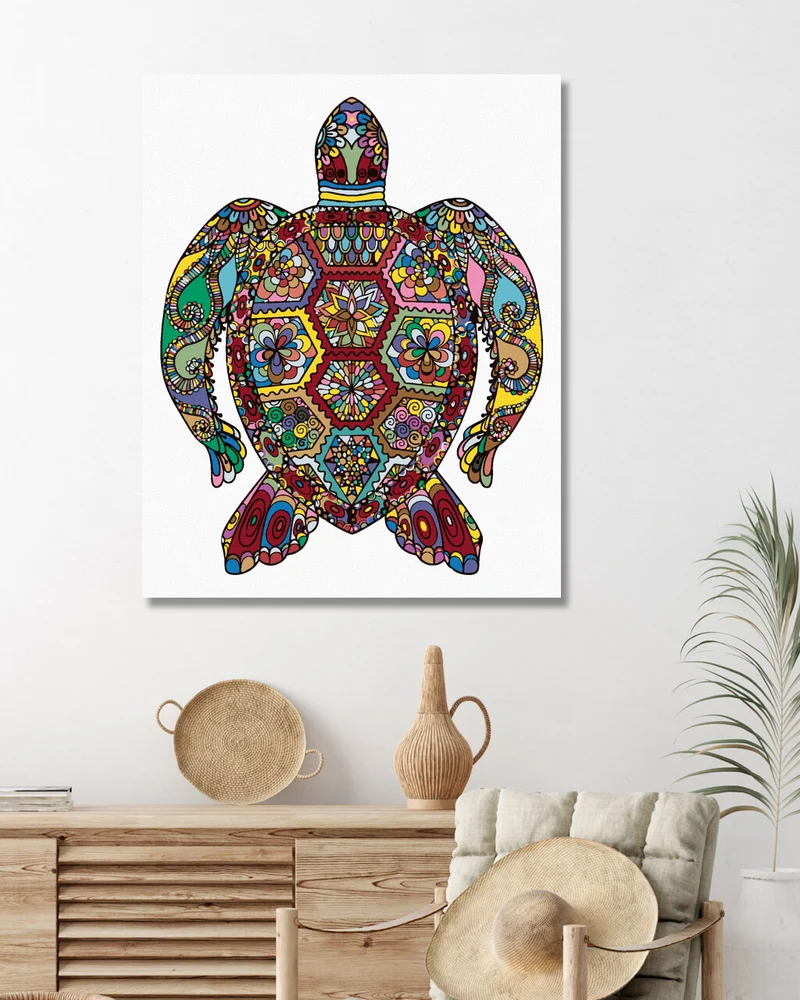 Diamond painting - BLUMENSCHILDKRÖTE