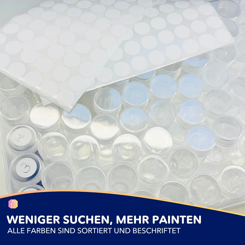 Diamond Painting Aufbewahrungsbox / 80 Dosen