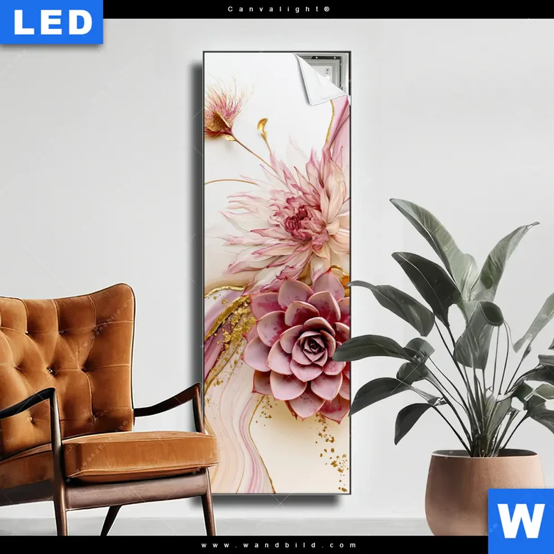 Canvalight® Leuchtbild | Florale Harmonie | Schmal