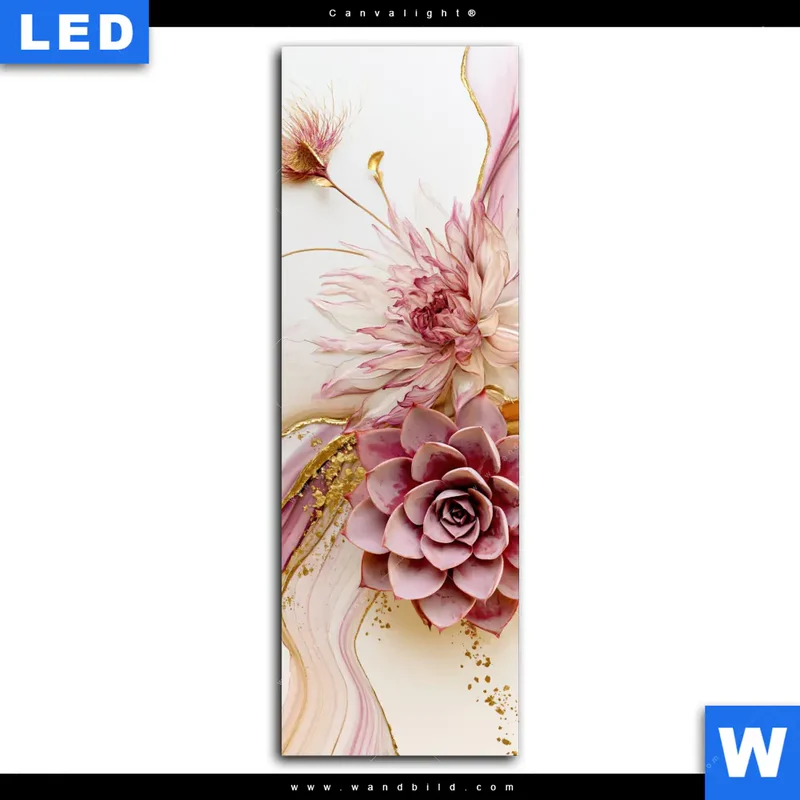 Canvalight® Leuchtbild | Florale Harmonie | Schmal