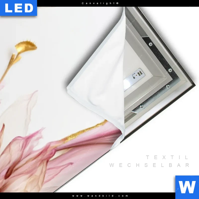 Canvalight® Leuchtbild | Florale Harmonie | Schmal