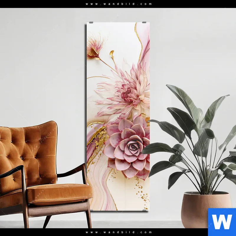 Acrylglasbild | Florale Harmonie | Schmal