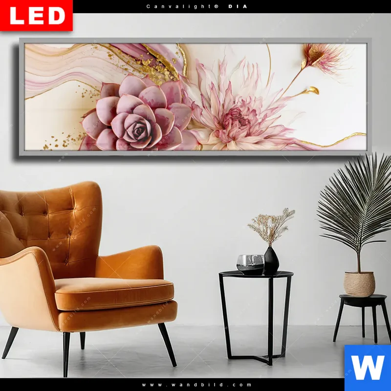 Wechselmotiv Acrylglas Canvalight® DIA | Florale Harmonie | Panorama