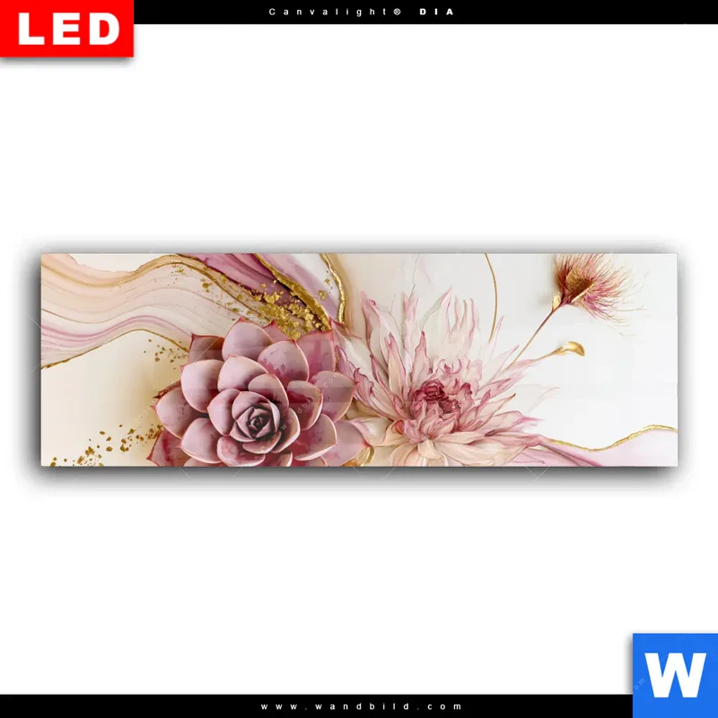 Wechselmotiv Acrylglas Canvalight® DIA | Florale Harmonie | Panorama