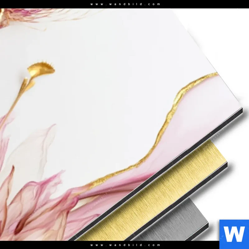 Aluminiumbild gebürstet | Florale Harmonie | Panorama