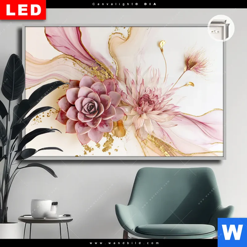 Leuchtbild Acrylglas Canvalight® DIA | Florale Harmonie | Querformat