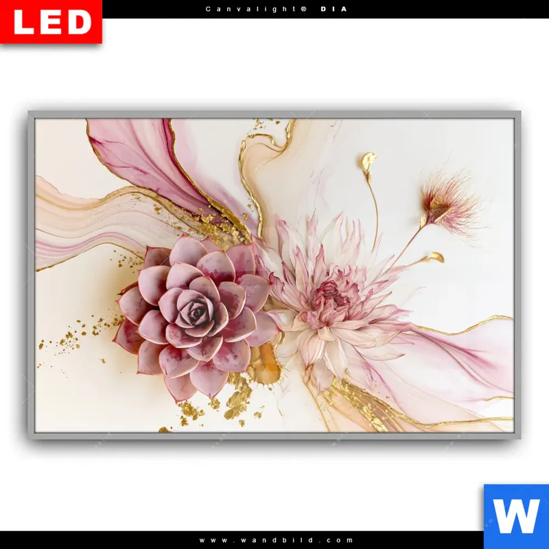 Leuchtbild Acrylglas Canvalight® DIA | Florale Harmonie | Querformat
