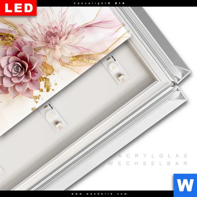 Leuchtbild Acrylglas Canvalight® DIA | Florale Harmonie | Querformat