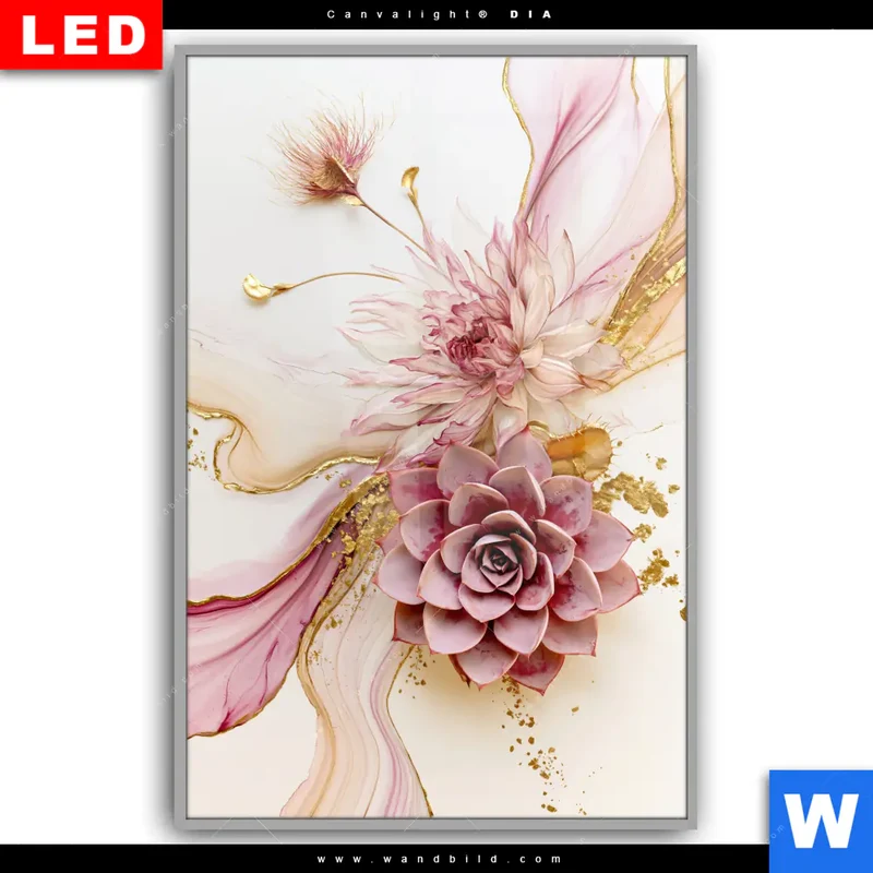 Leuchtbild Acrylglas Canvalight® DIA | Florale Harmonie | Hochformat