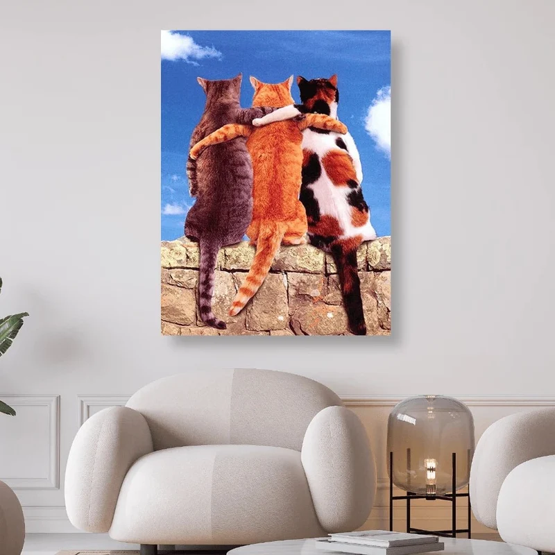 3 Katzen als beste Freunde - 5D DIY Diamond Painting