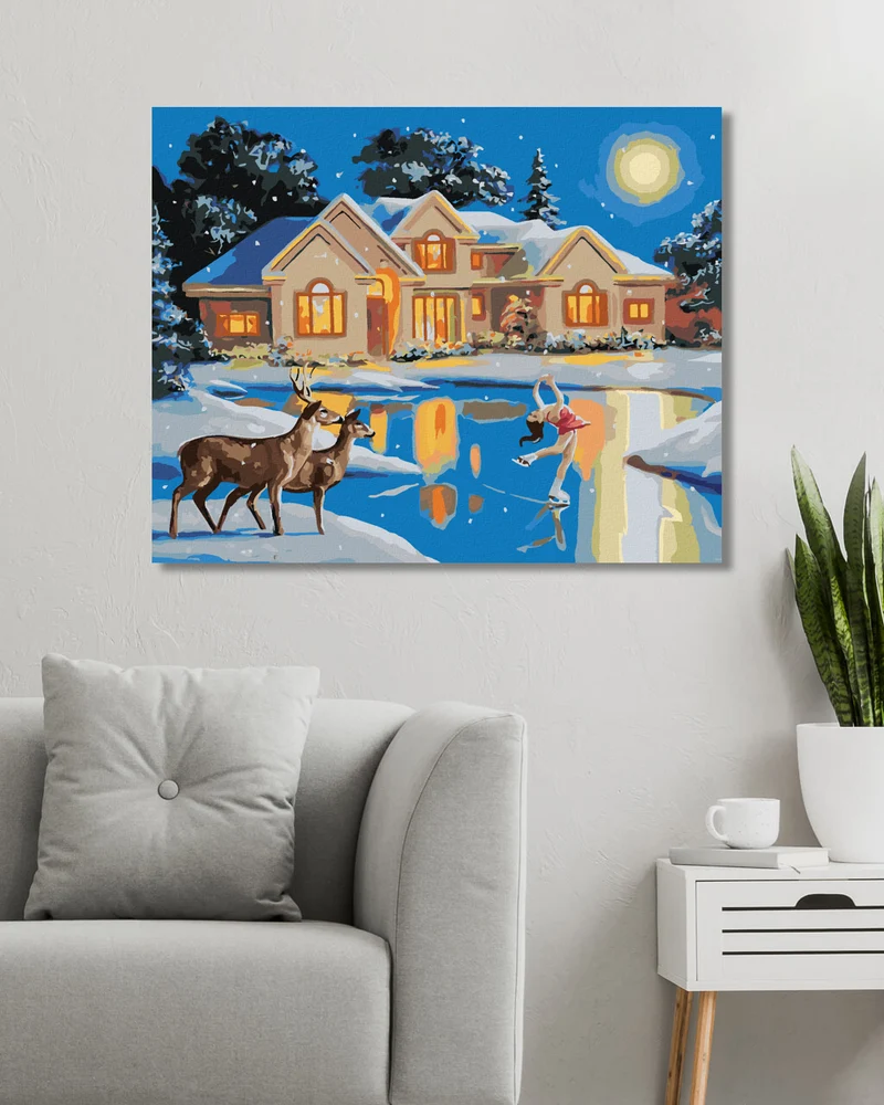Diamond painting - EISKUNSTLÄUFERIN AUF DEM SEE (D. RUSTY RUST)