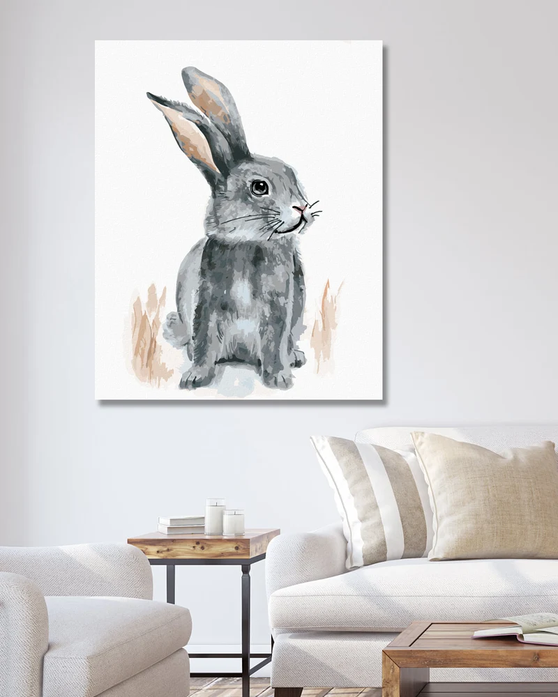 Diamond painting - KANINCHEN AUF DEM FELD SITZEND