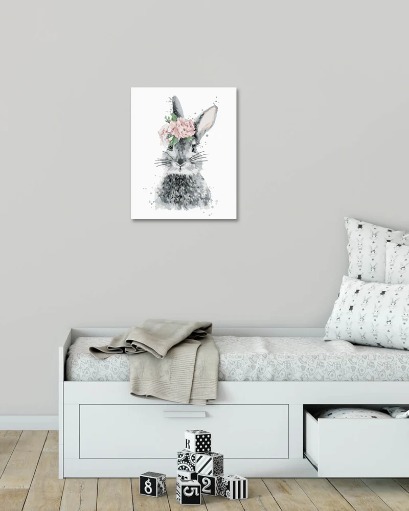 Diamond painting - KANINCHEN MIT BLUMENCHEN