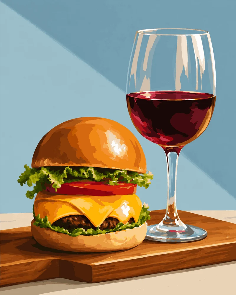 Burger und Wein