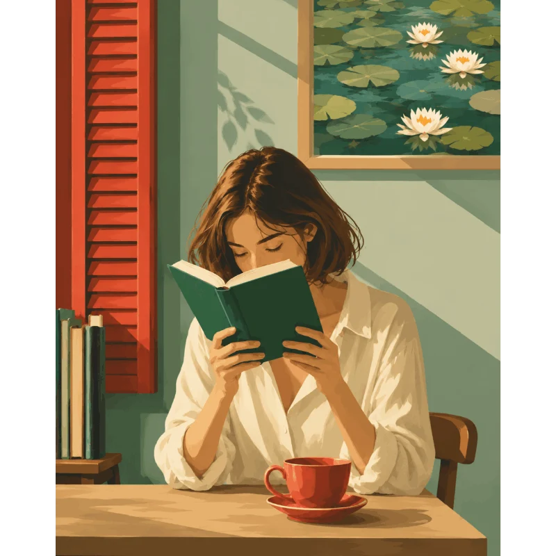 Lesen im Café