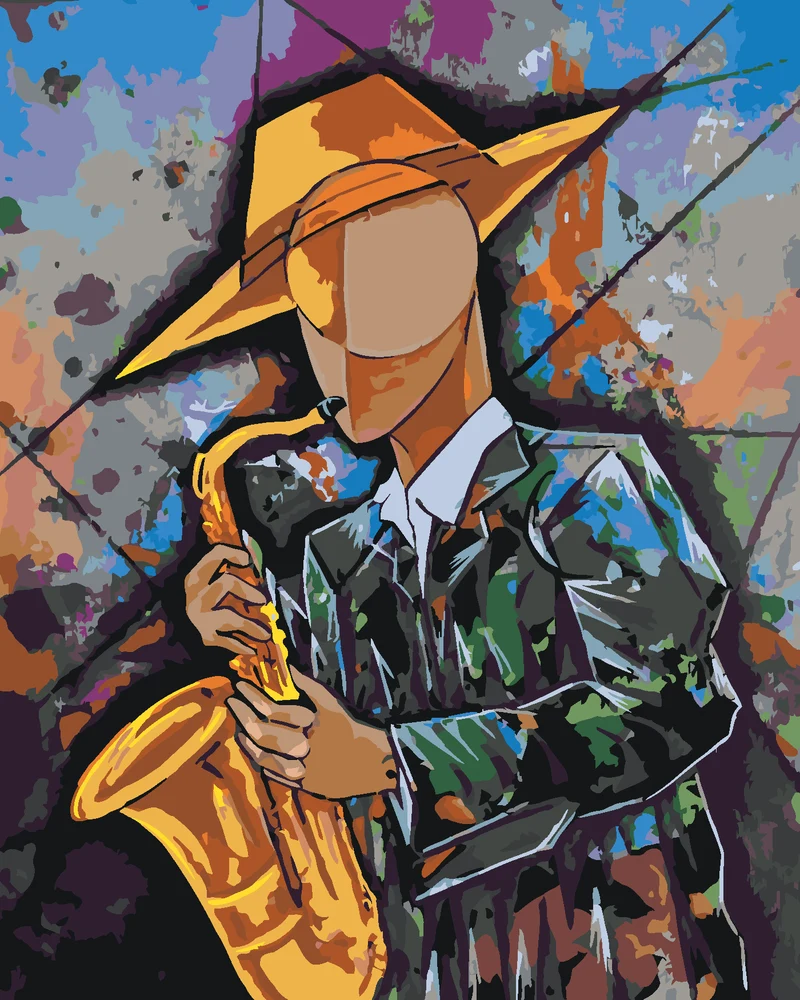 Diamond painting - KUBISTISCHER MUSIKER