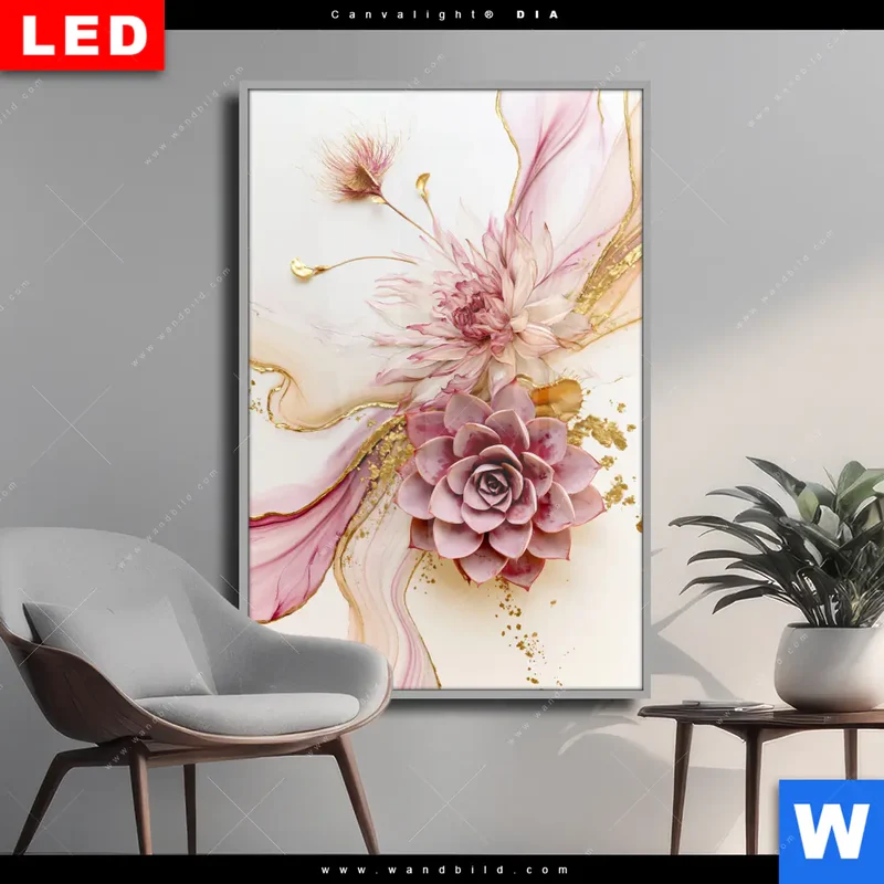 Wechselmotiv Acrylglas Canvalight® DIA | Florale Harmonie | Hochformat