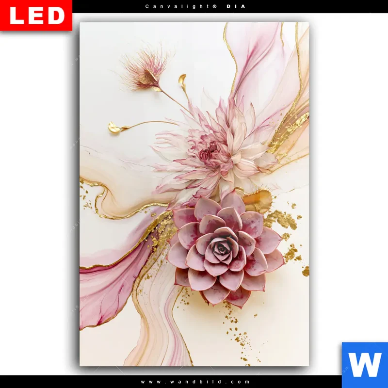 Wechselmotiv Acrylglas Canvalight® DIA | Florale Harmonie | Hochformat